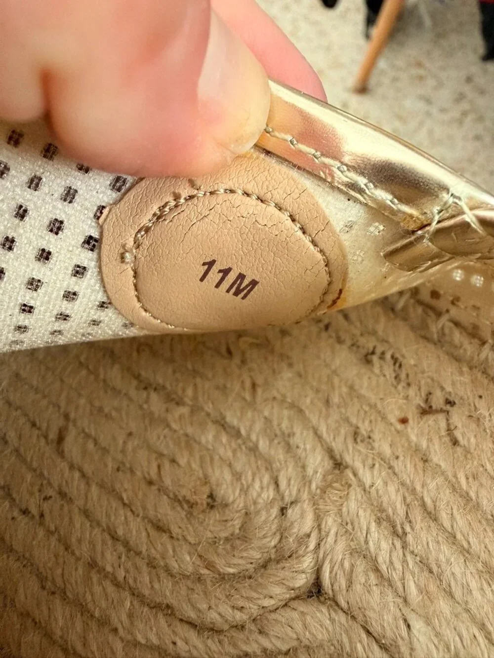 MICHAEL Michael Kors gold loafers slip ons size 11 /